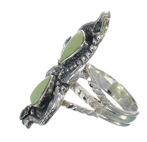 Sterling Silver Southwest Turquoise Ring Size 6-3/4 RX62958